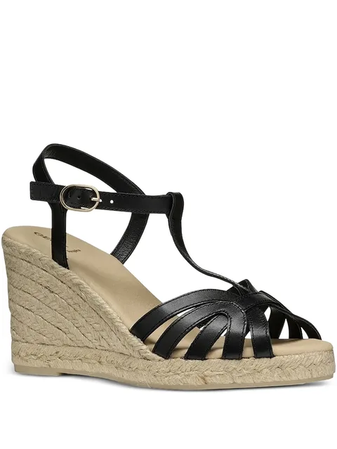 95mm T-bar wedge espadrilles