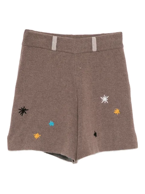 star-embroidered shorts