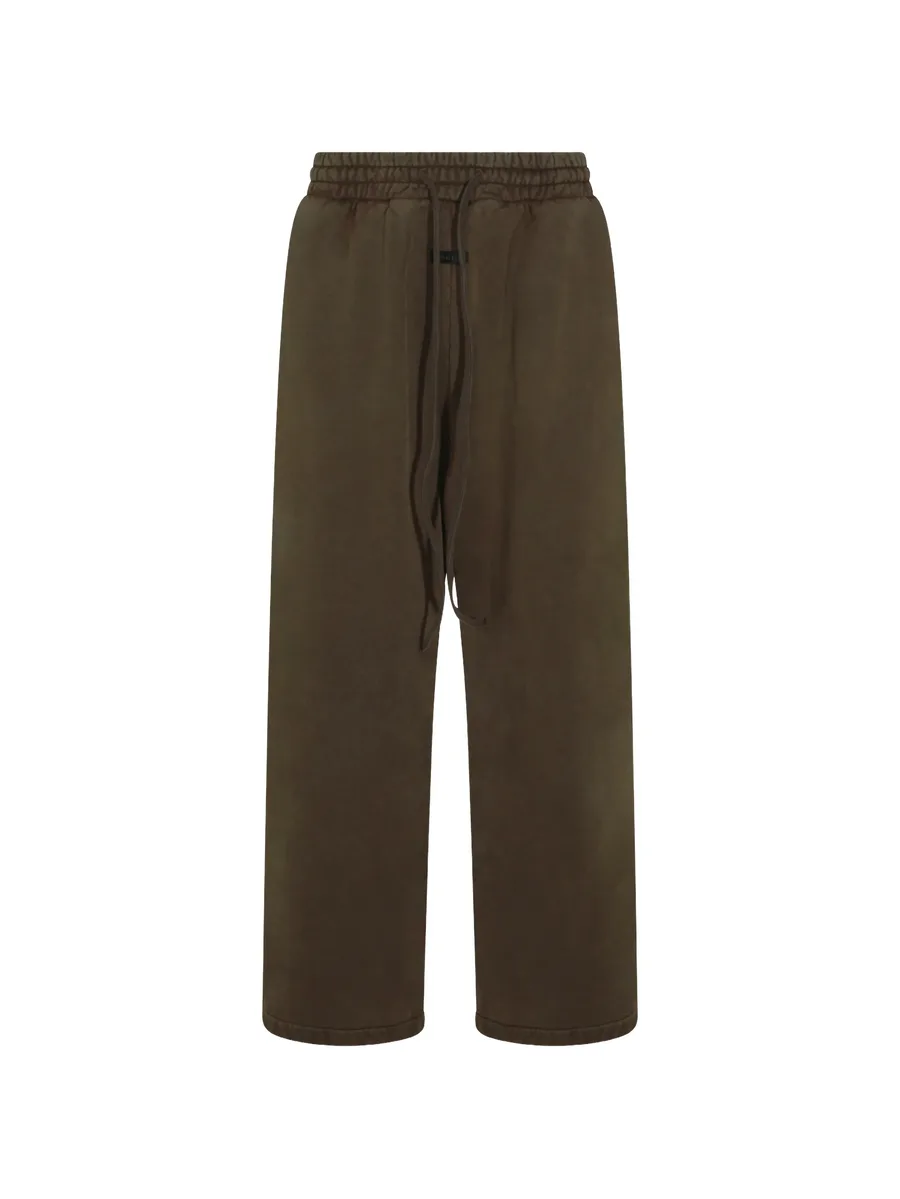 drawstring-waist logo-patch trousers 2