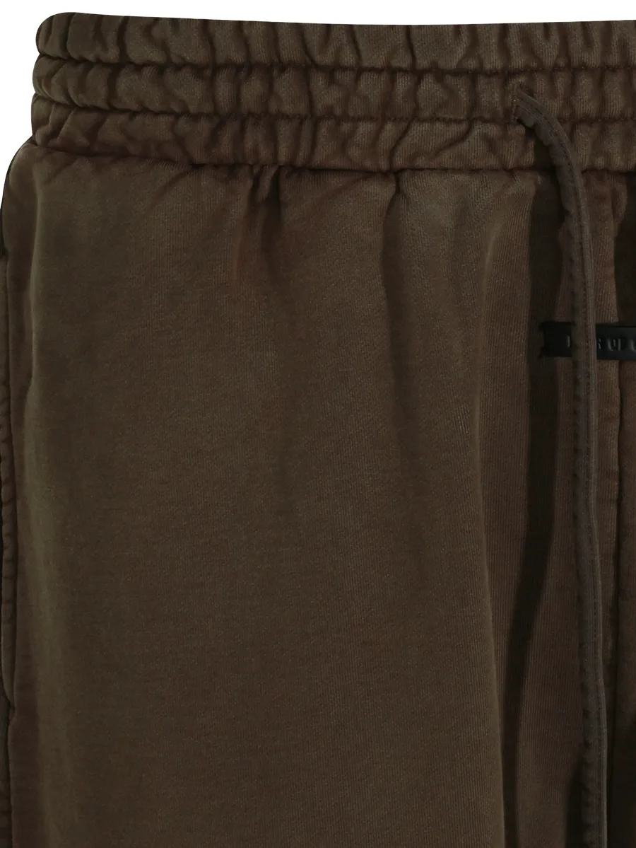 drawstring-waist logo-patch trousers 6