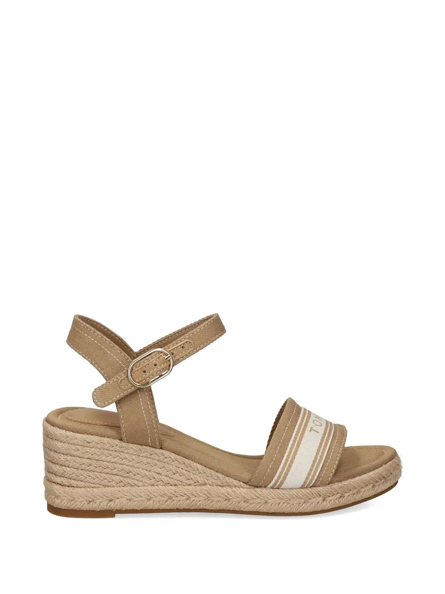 logo-strap wedge espadrilles 1