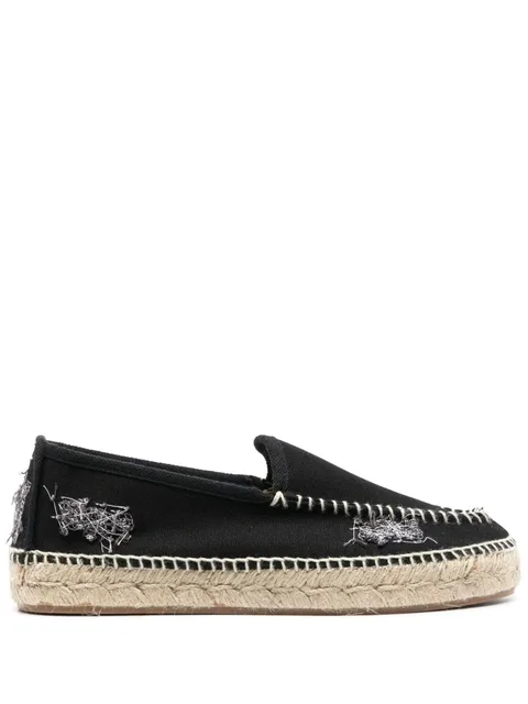 embroidered canvas espadrilles