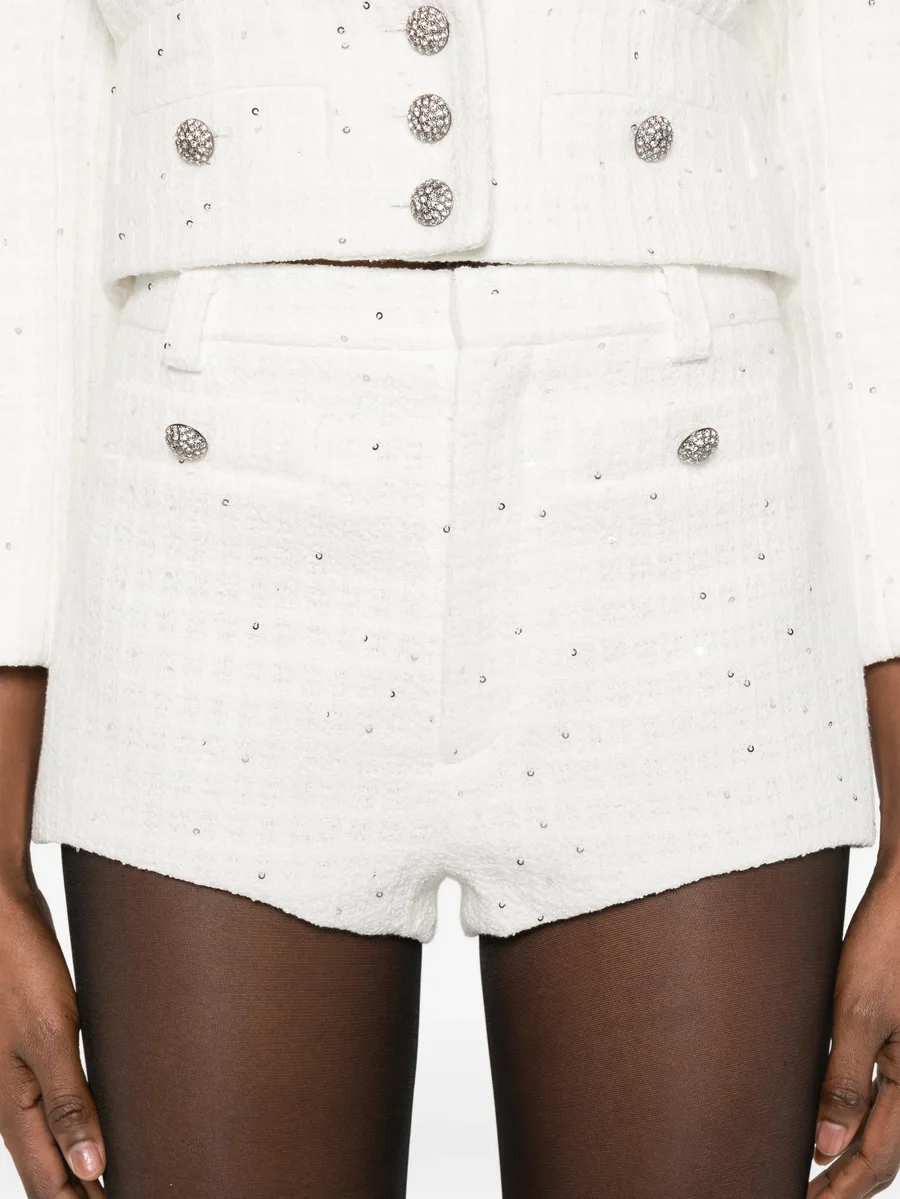 embellished-button mini shorts 9