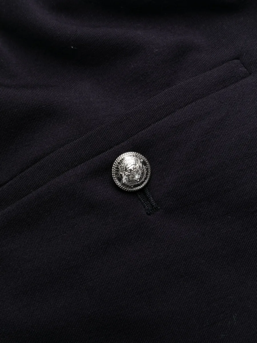 embossed-button drawstring-waist trousers 12