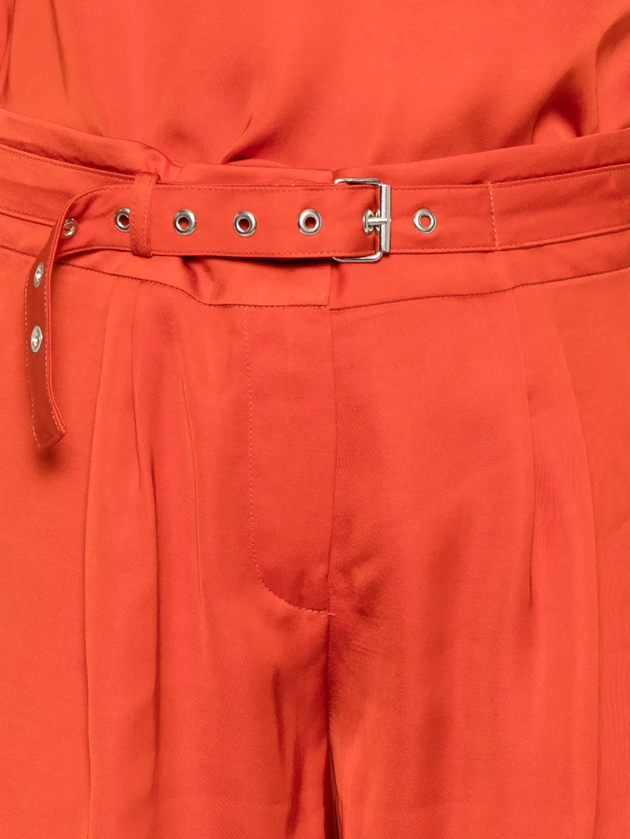 belted pleated shorts 10