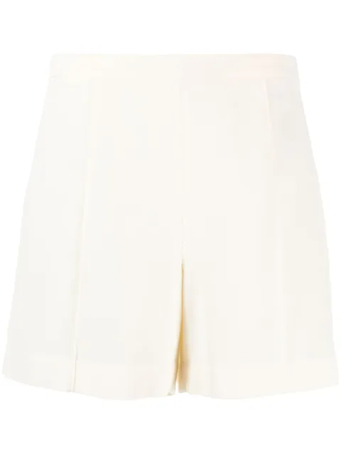 high-waisted pressed-crease shorts