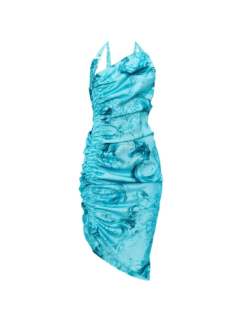 платье мини с принтом Wave Couture