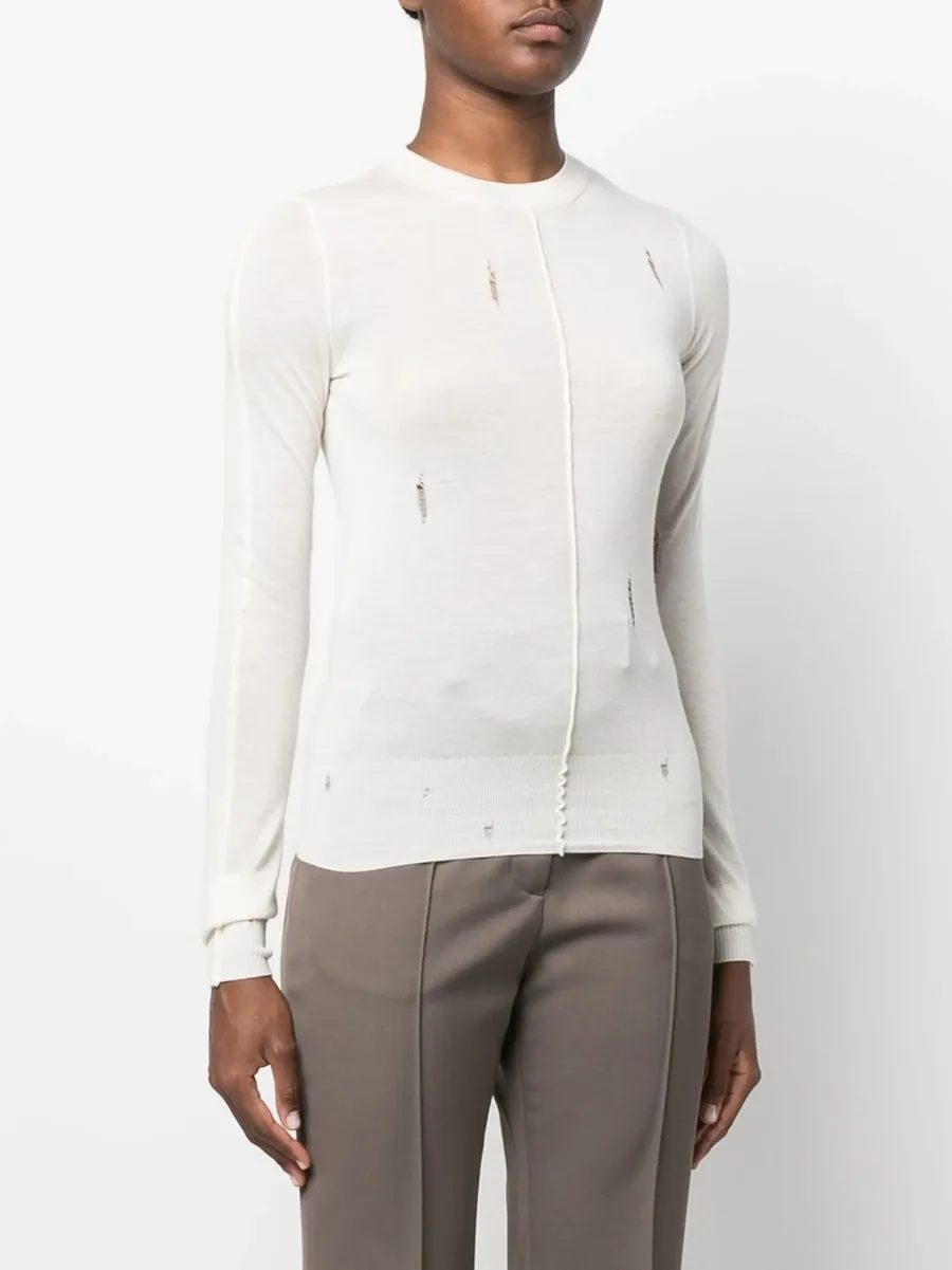 distressed cashmere jumper 5