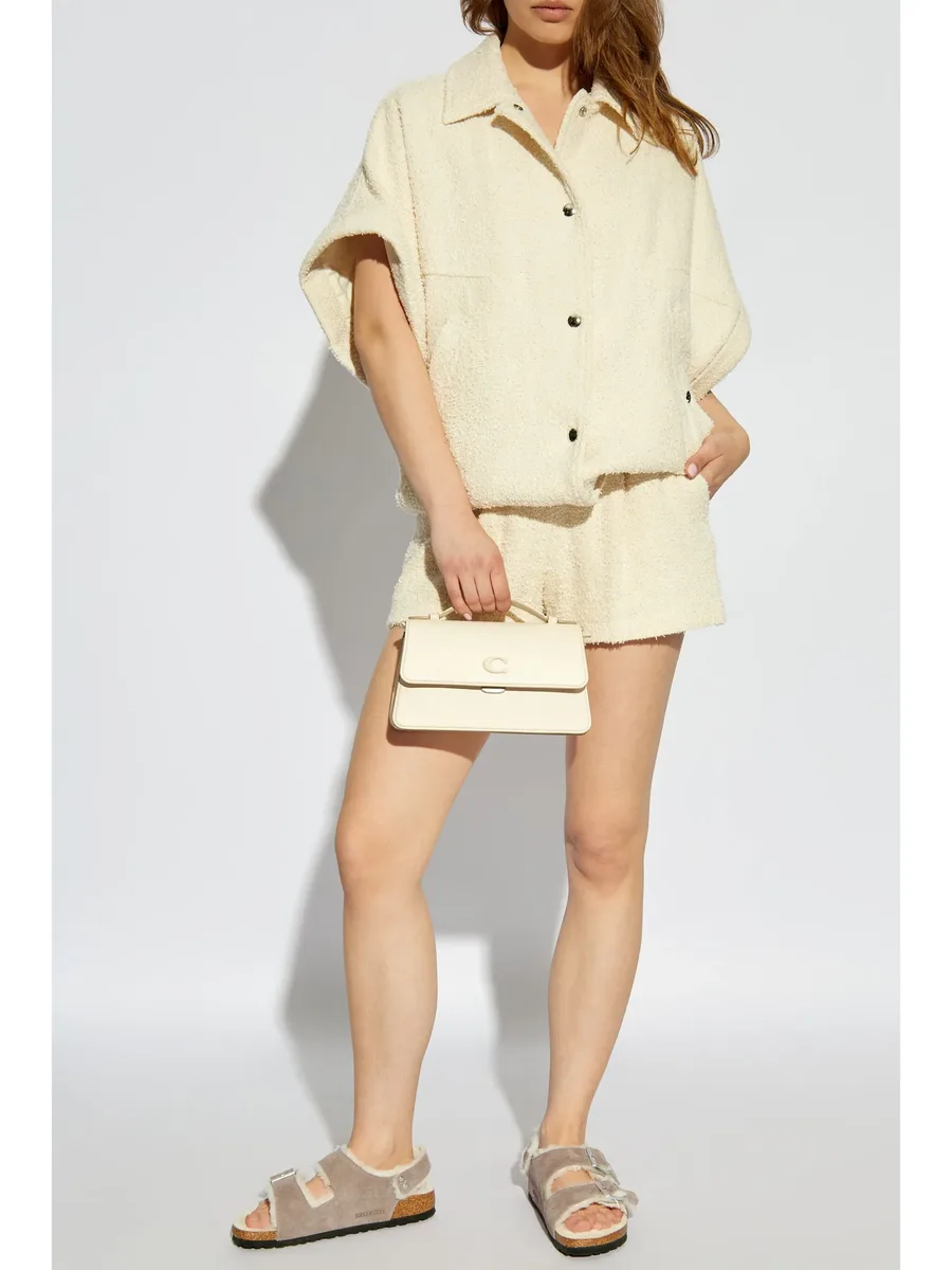bouclé zip-up shorts 3