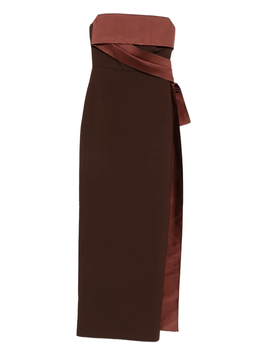 платье макси без бретелей 2