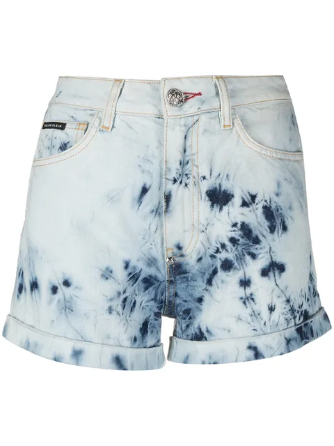 bleached hot pants