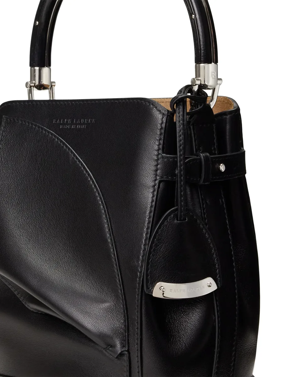 pleated leather bucket bag 8