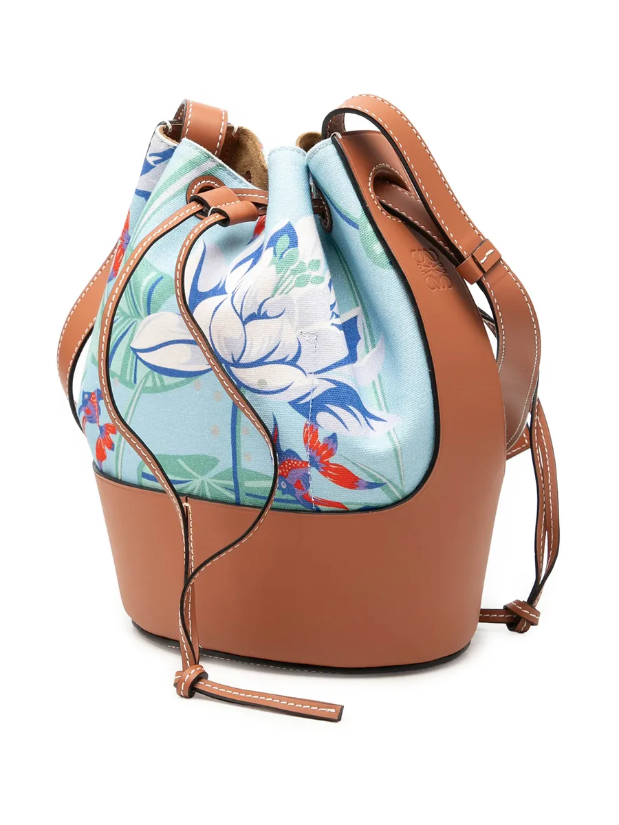 2020 Paulas Ibiza Small Canvas Balloon bucket bag 6