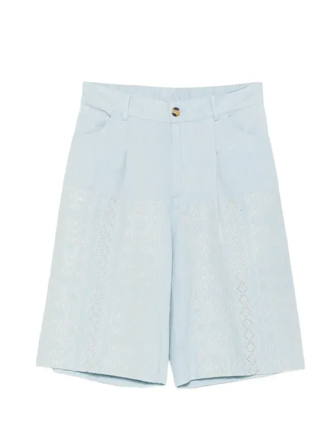 Zelda embroidered cotton shorts