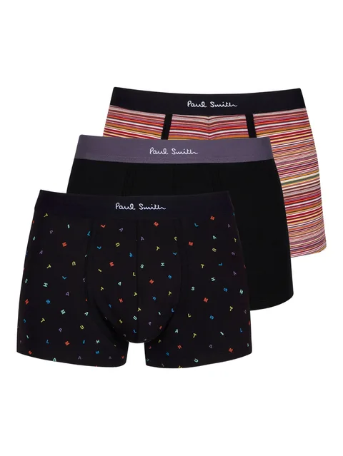 multicoloured elasticated boxer (pack of three)