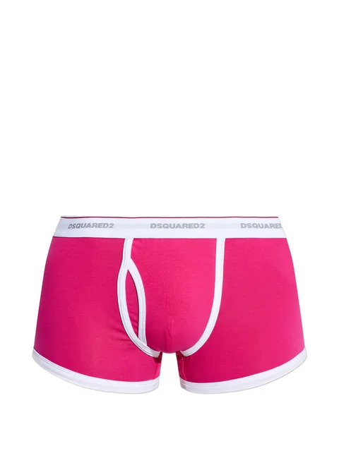 logo-waistband contrast-trim boxers