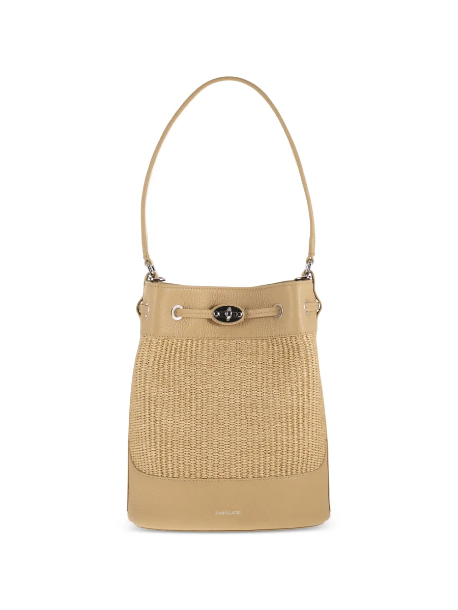 small Monda woven-design bucket bag 1
