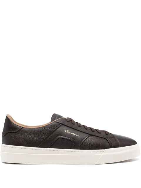 lace-up leather sneakers