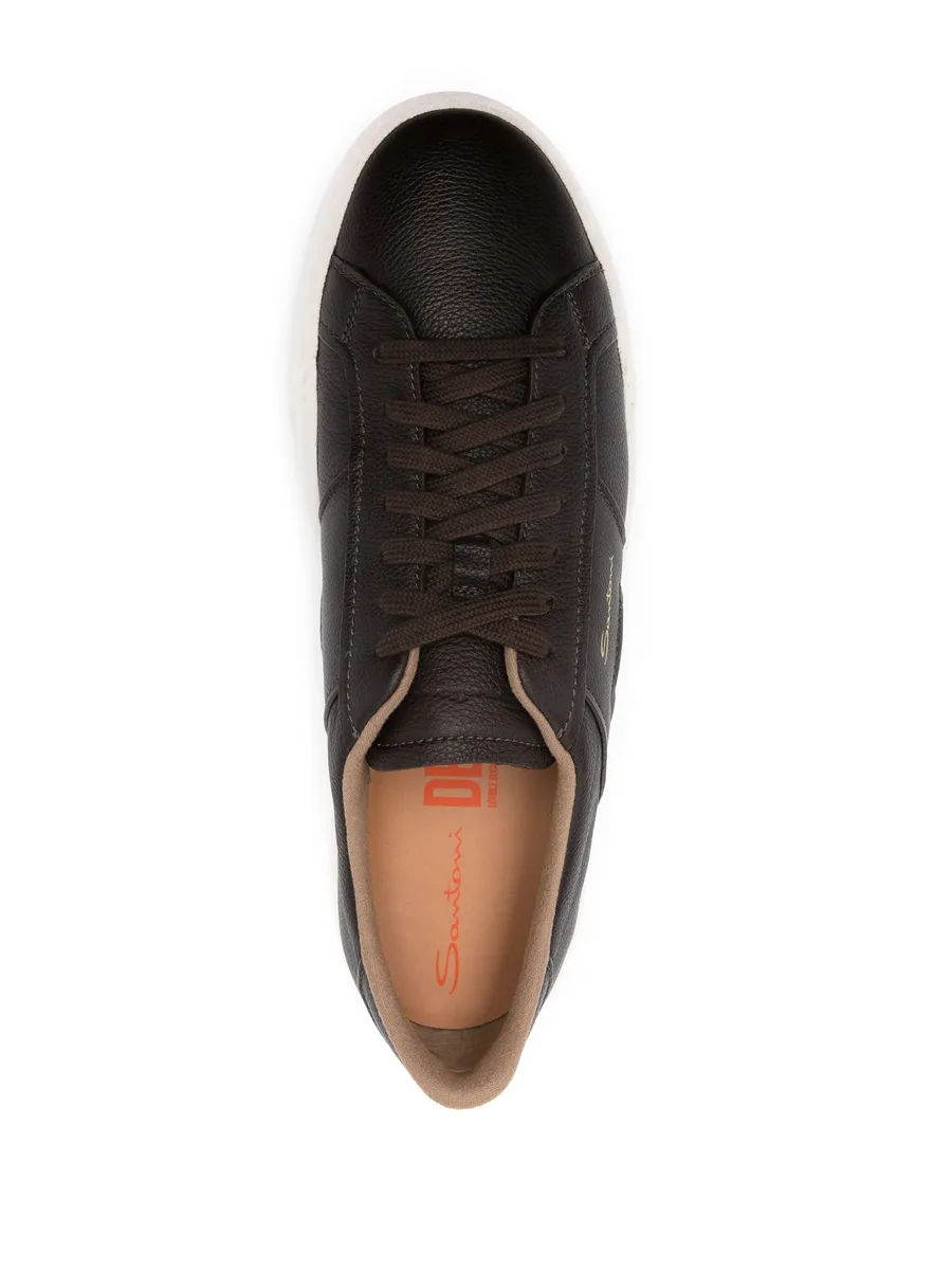 lace-up leather sneakers 7