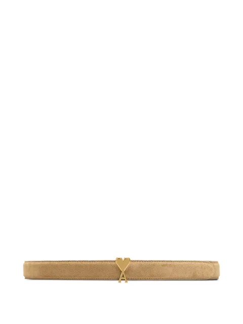 cowhide leather Ami De Coeur buckle belt