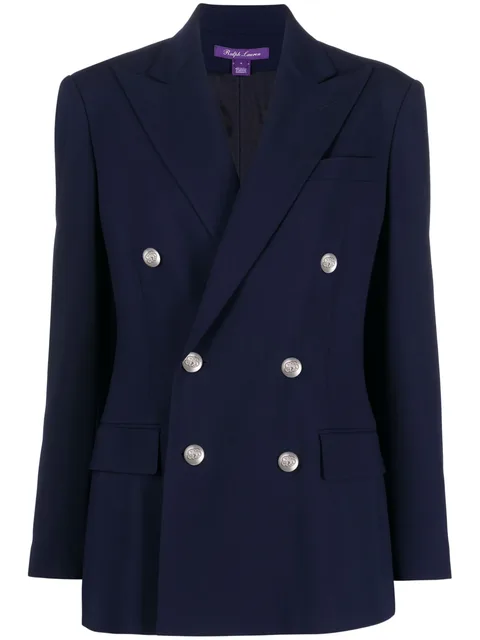 double-breasted button-fastening coat