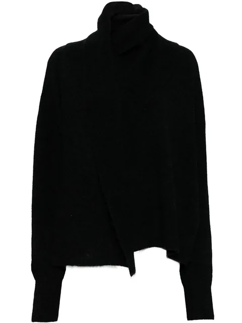 draped scarf jumper