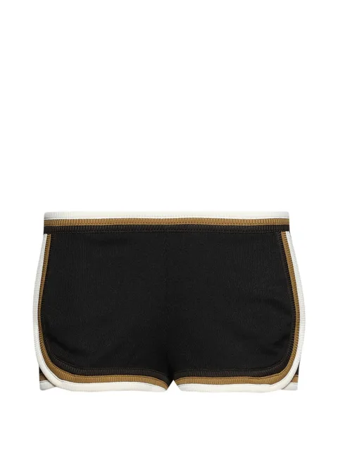 rib trim track shorts