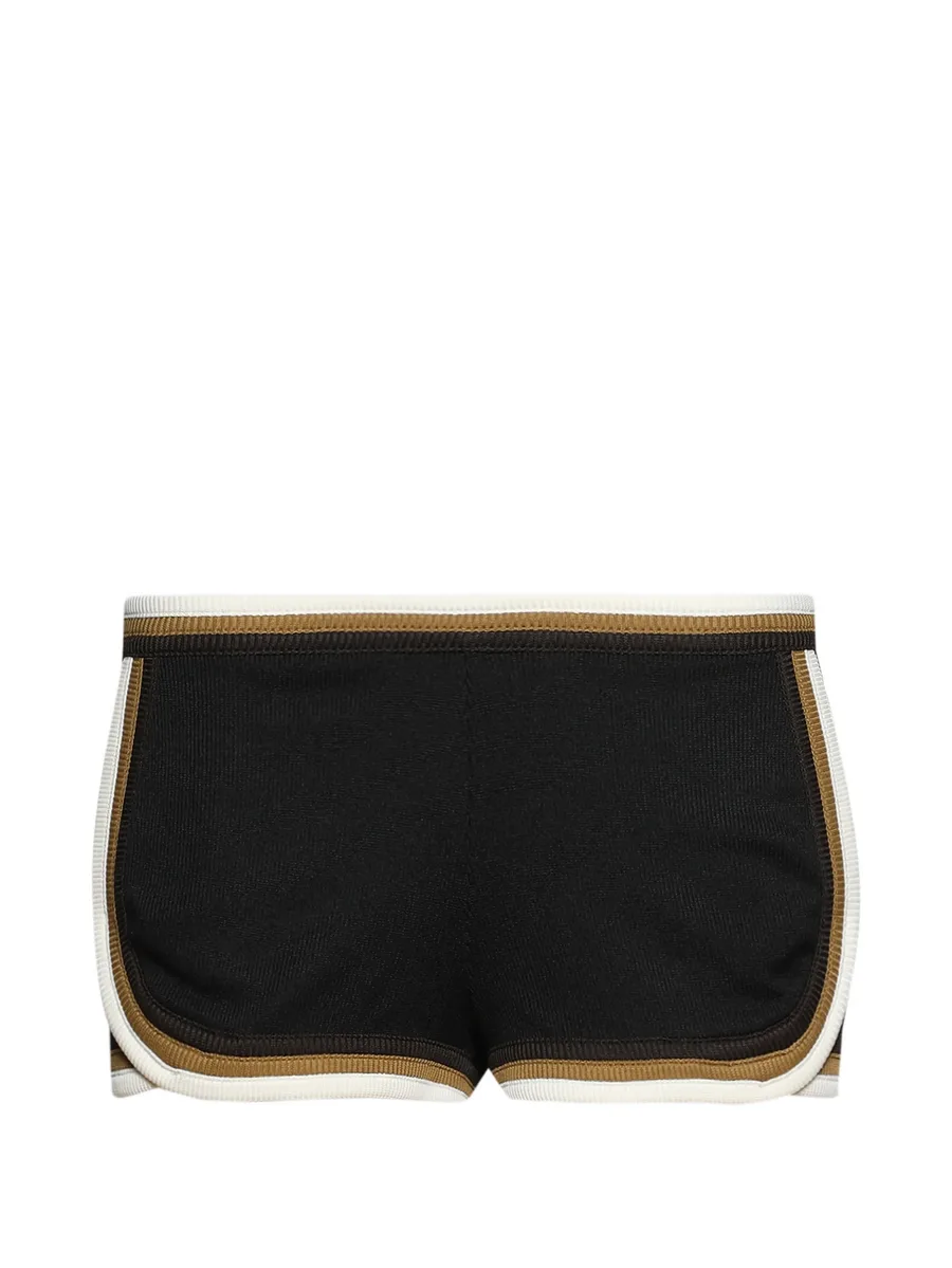 rib trim track shorts 2