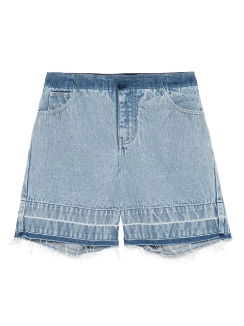 Deconstruct denim shorts