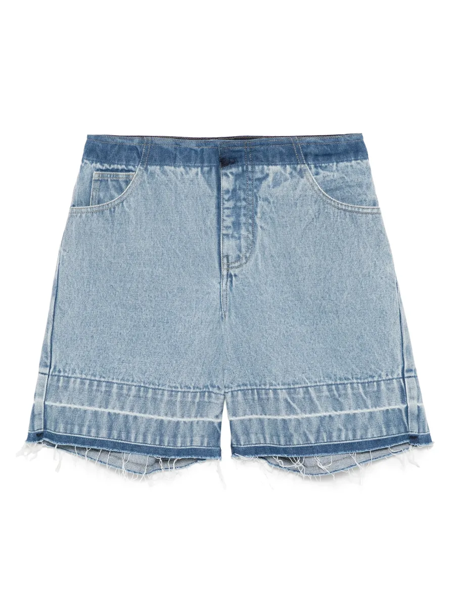 Deconstruct denim shorts 2