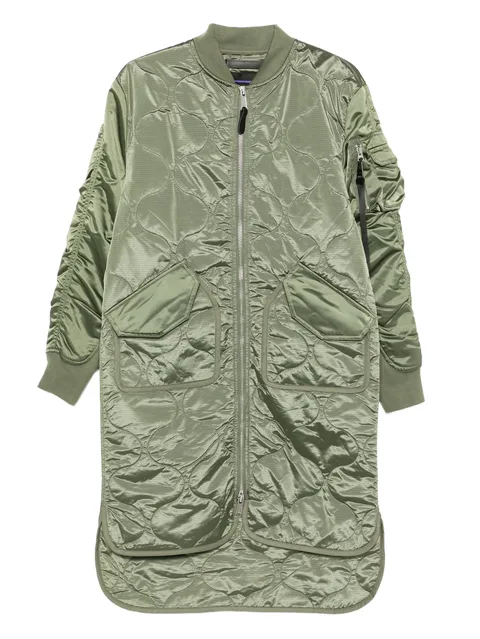 quilted zip-up jacket