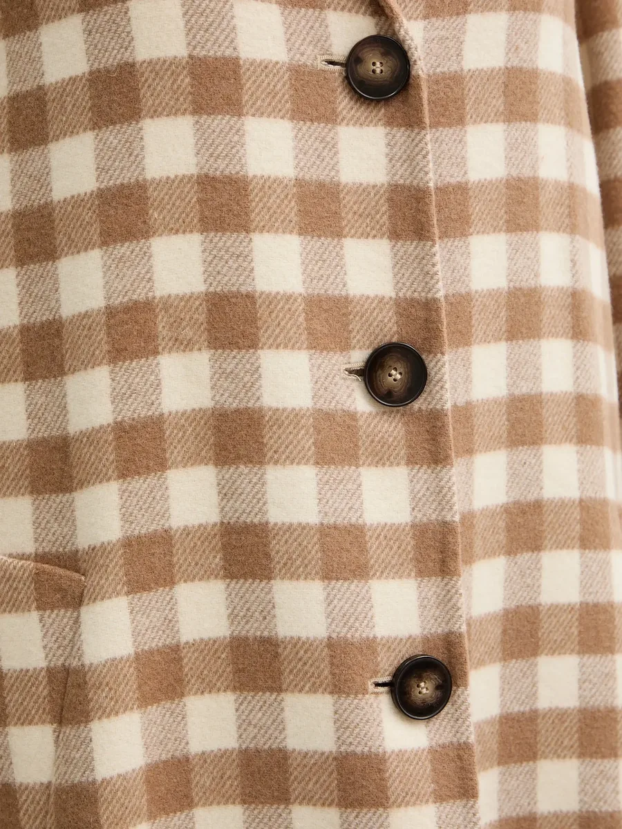 Scuderia checked button-up coat 10