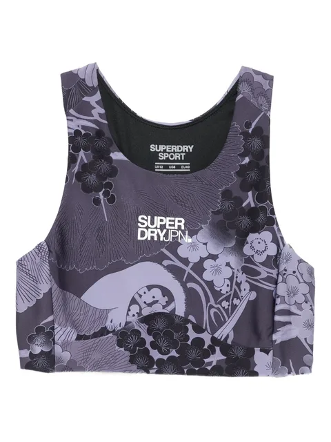 floral-print sports bra