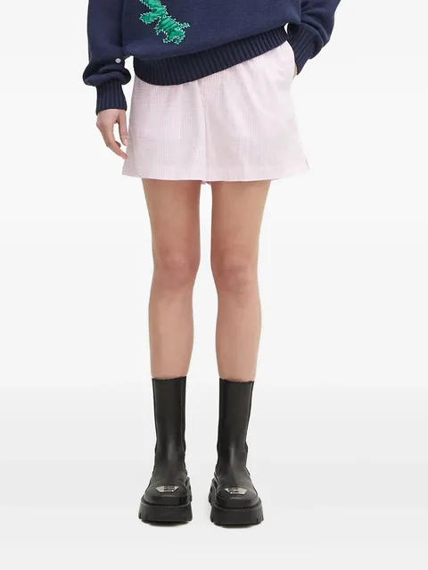 checkered shorts