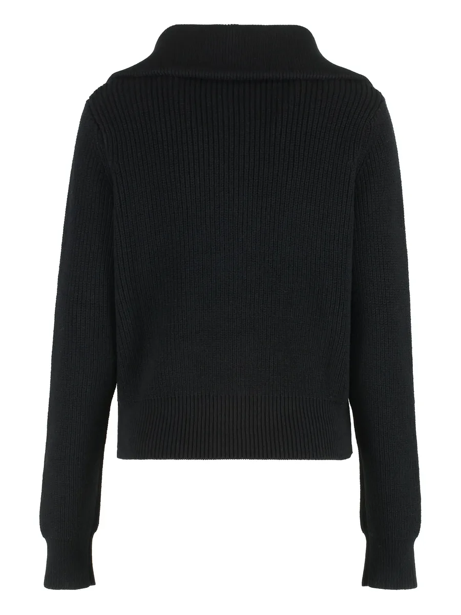 ribbed-knit zipped cardigan 4