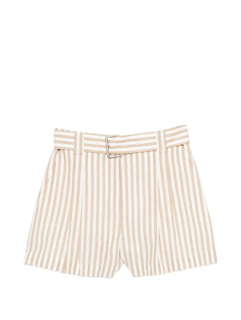 Anemone striped belted shorts