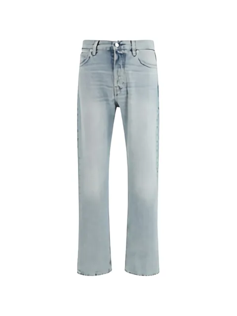 logo-patch straight-leg jeans