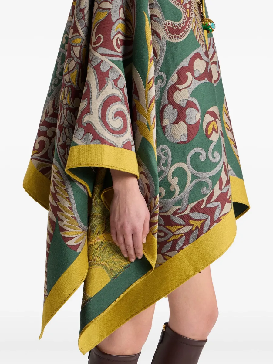 paisley-motif cape 7