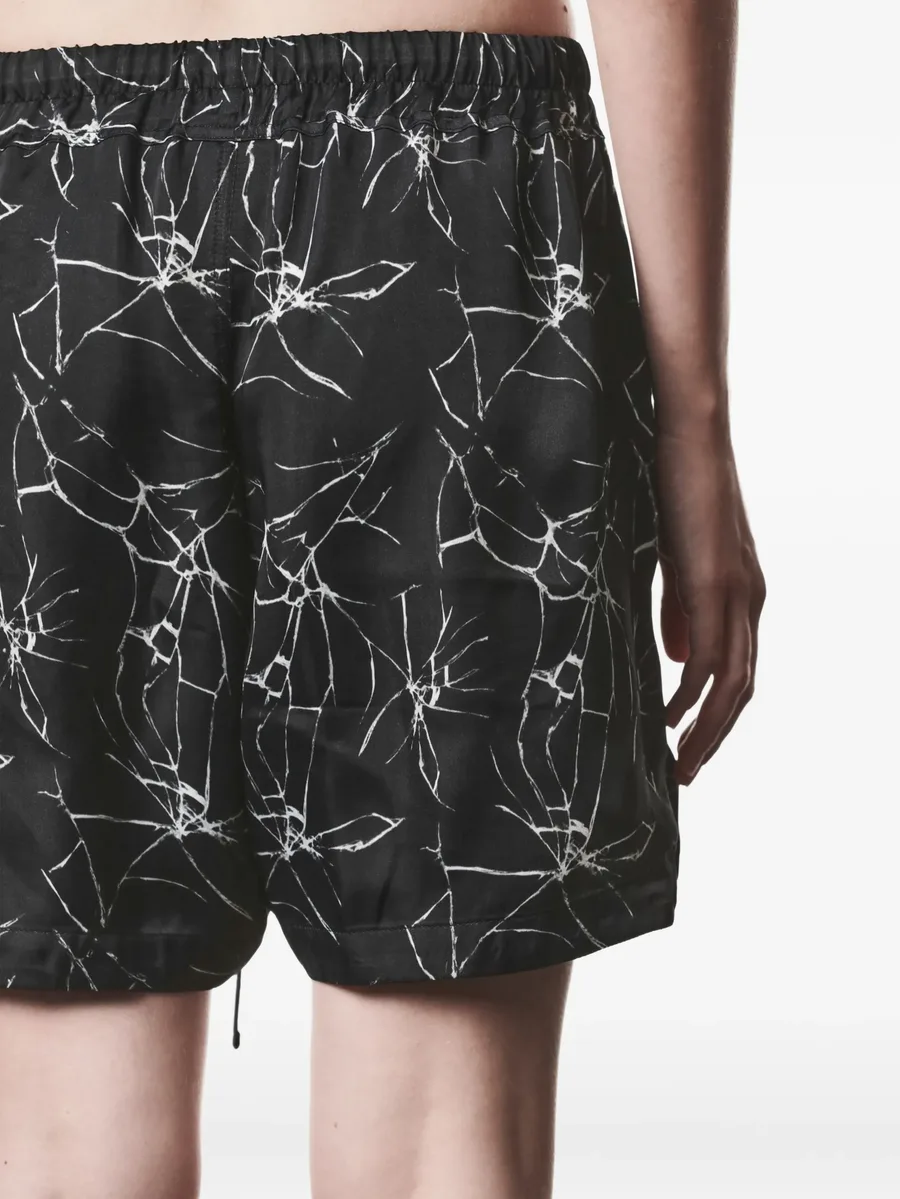 marble print shorts 9
