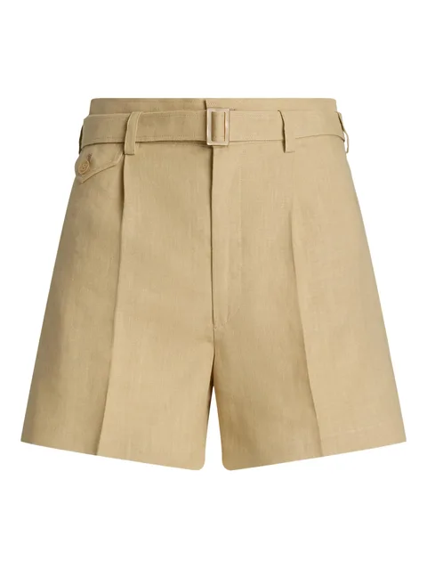 belted tailored shorts