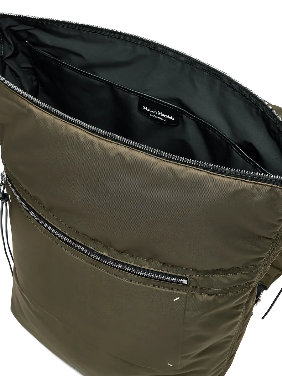 Zip Line four white stitches backpack 10
