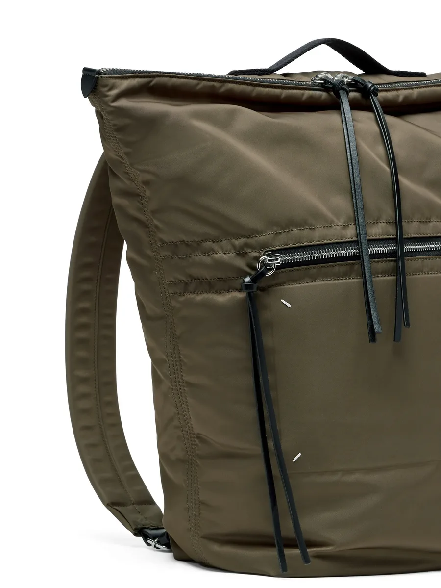 Zip Line four white stitches backpack 11