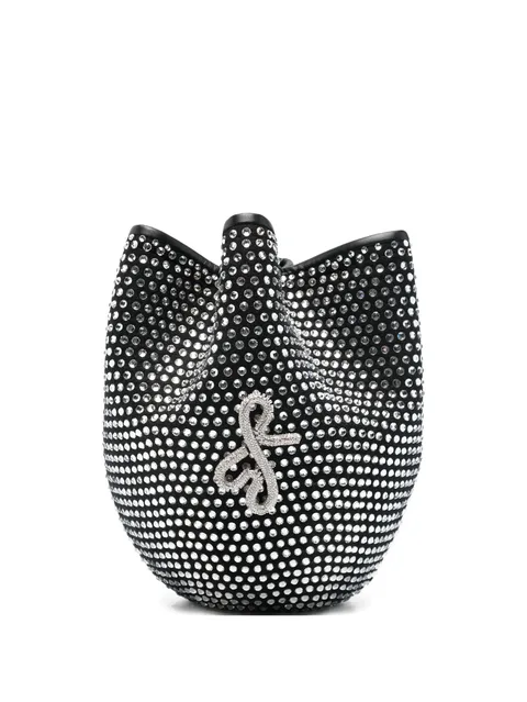 crystal-embellished bucket bag