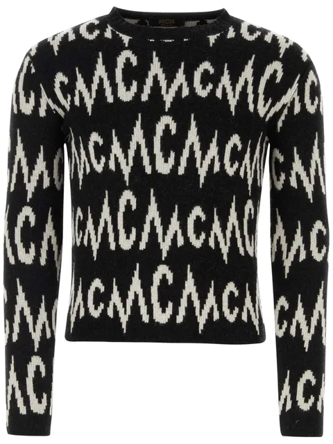 intarsia-knit logo jumper