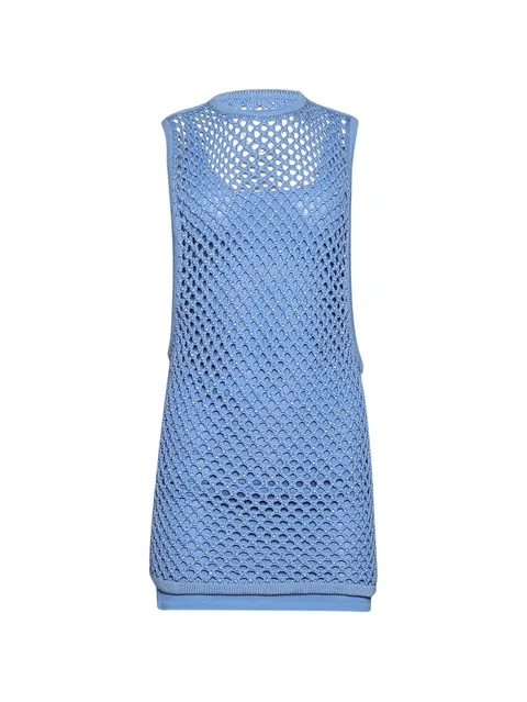 Grenada open-knit mini dress