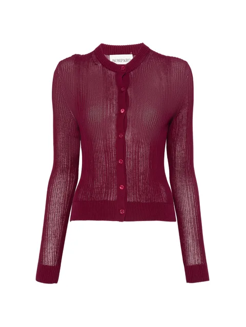ribbed sheer cardigan