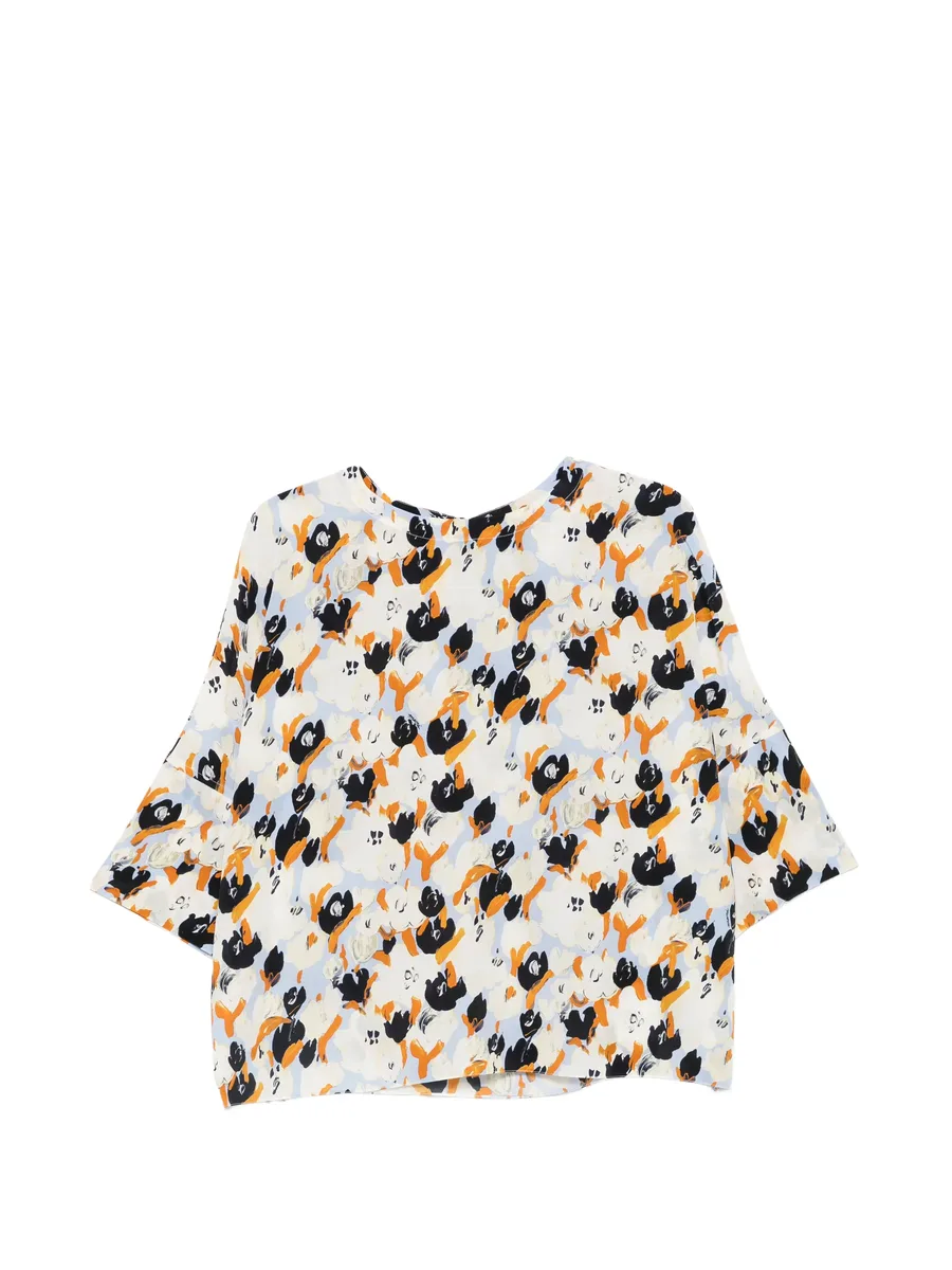 блузка с цветочным узором 1