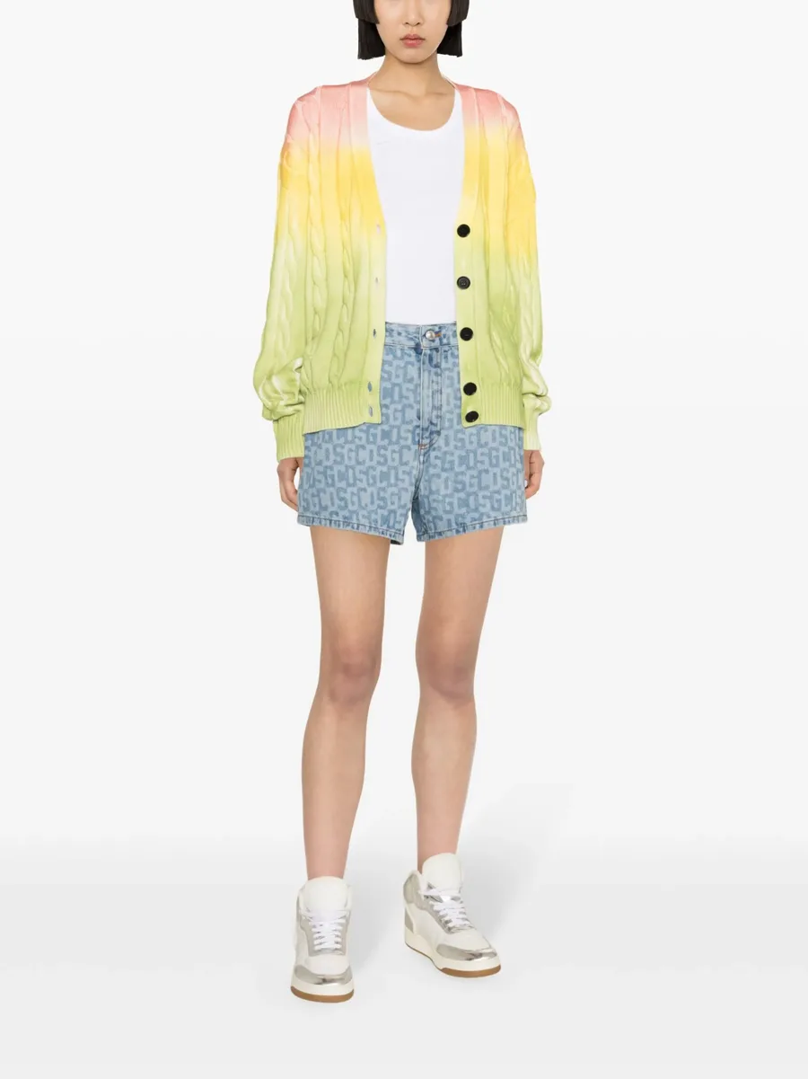 monogram high-rise denim shorts 3