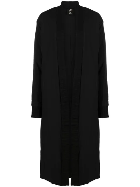 rear-slit single-breasted padded coat