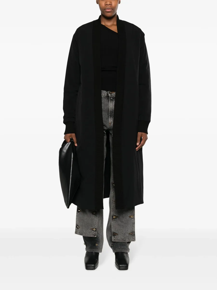 rear-slit single-breasted padded coat 3